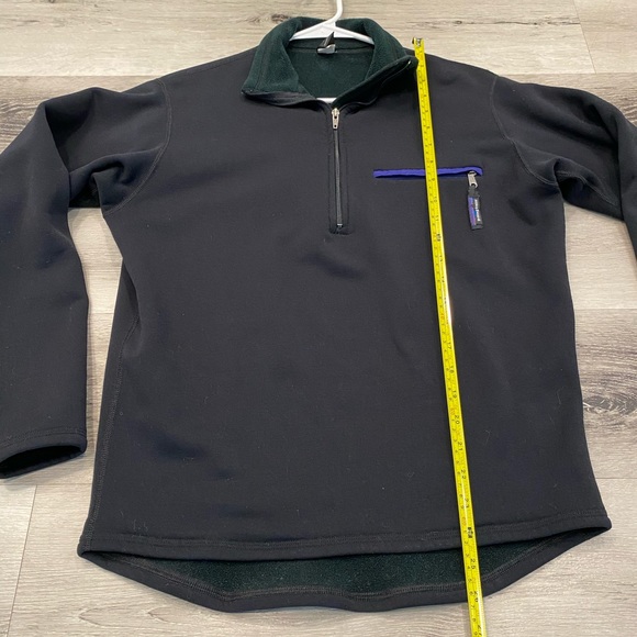 Vintage PATAGONIA Fleece Lined Half-Zip Base Layer / Sweater Size: M Color: Blk - Picture 4 of 7
